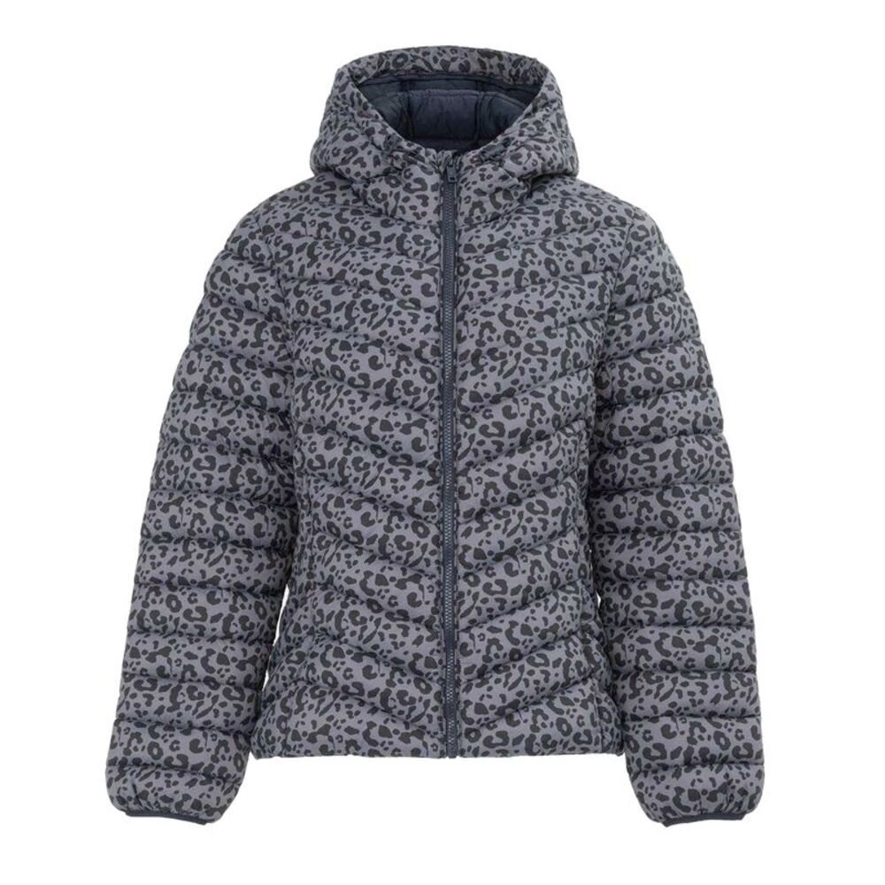 SoulCal Womens/Ladies Bubble Animal Print Nylon Puffer Jacket / Gray
